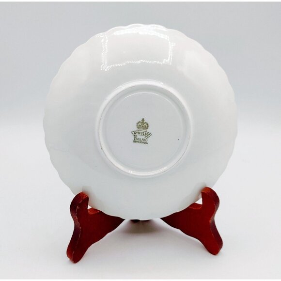 Aynsley Green Swirl Bone China Afternoon Tea in Pale Spring Green with Floral - Picture 5 of 12